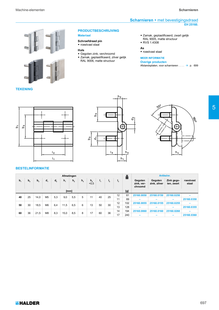 HALDER Hoofdcatalogus Normdelen NR.: 21021 - Pagina 697