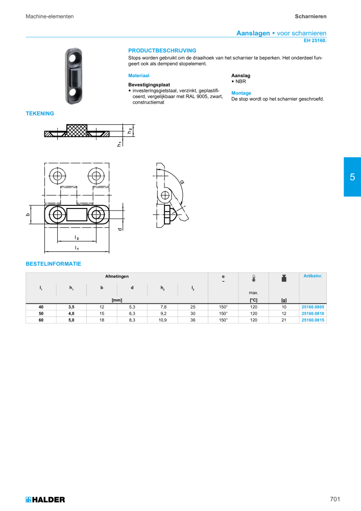 HALDER Hoofdcatalogus Normdelen NR.: 21021 - Pagina 701