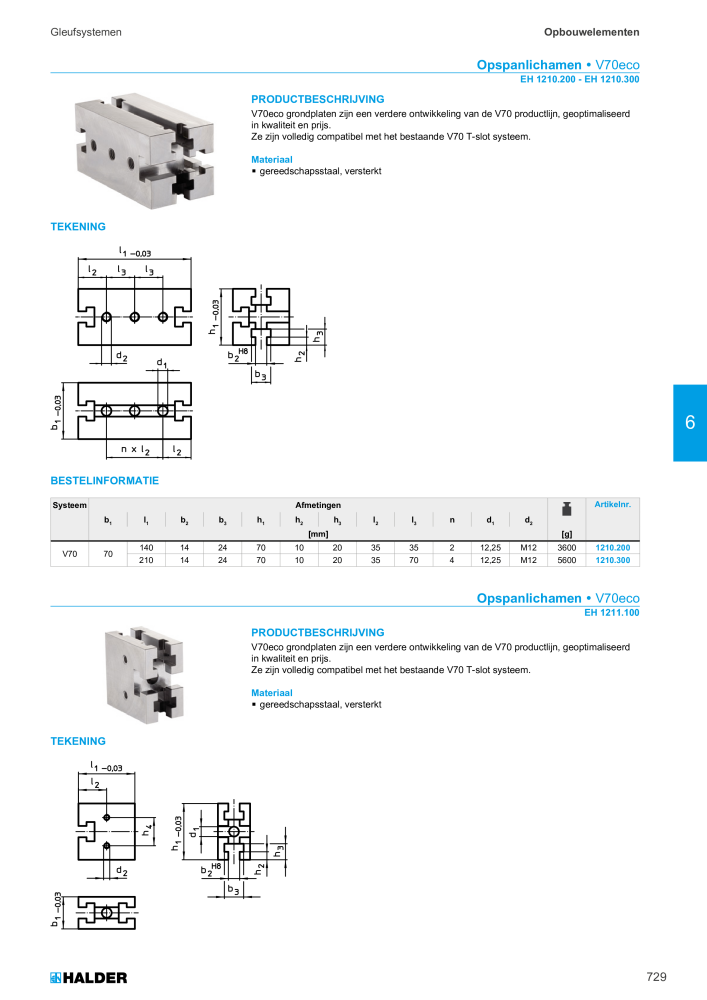 HALDER Hoofdcatalogus Normdelen NR.: 21021 - Pagina 729
