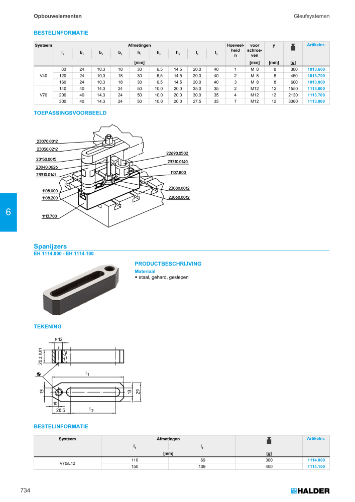 HALDER Hoofdcatalogus Normdelen NR.: 21021 - Pagina 734