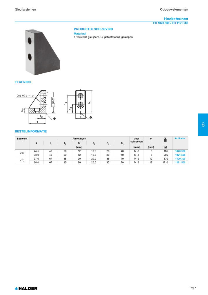 HALDER Hoofdcatalogus Normdelen NR.: 21021 - Pagina 737