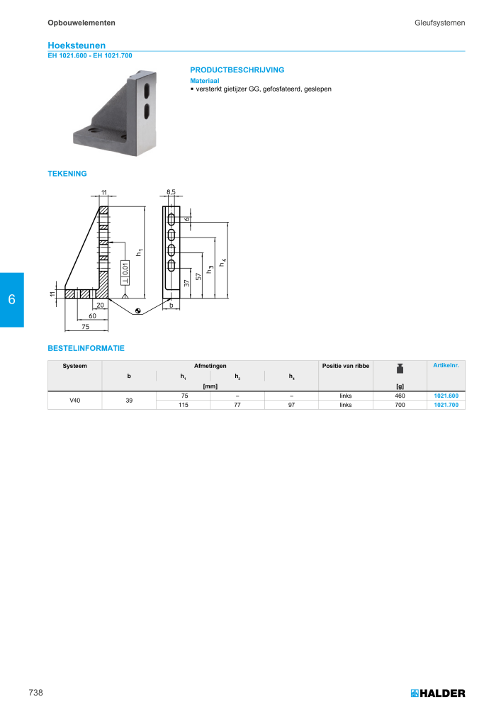 HALDER Hoofdcatalogus Normdelen NR.: 21021 - Pagina 738