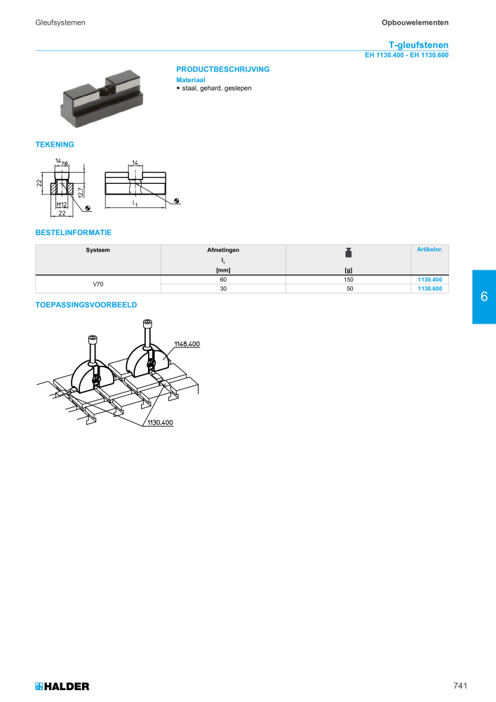 HALDER Hoofdcatalogus Normdelen NR.: 21021 - Pagina 741