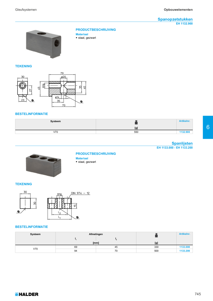HALDER Hoofdcatalogus Normdelen n.: 21021 - Pagina 745