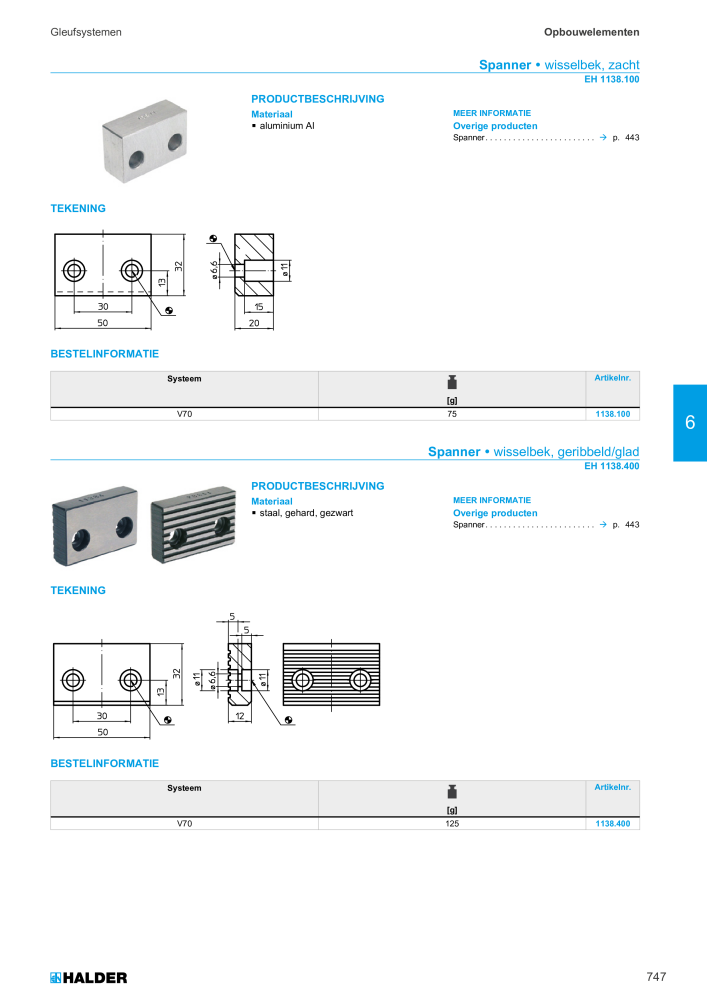 HALDER Hoofdcatalogus Normdelen n.: 21021 - Pagina 747