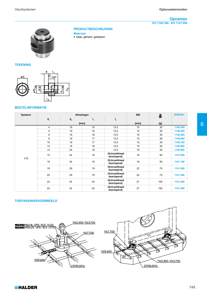 HALDER Hoofdcatalogus Normdelen NR.: 21021 - Pagina 749