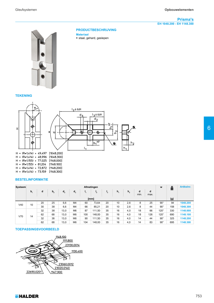 HALDER Hoofdcatalogus Normdelen NR.: 21021 - Pagina 753