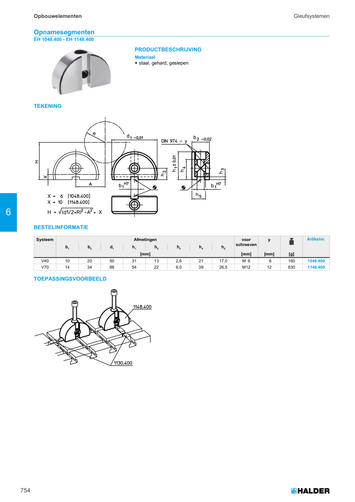 HALDER Hoofdcatalogus Normdelen Nº: 21021 - Página 754
