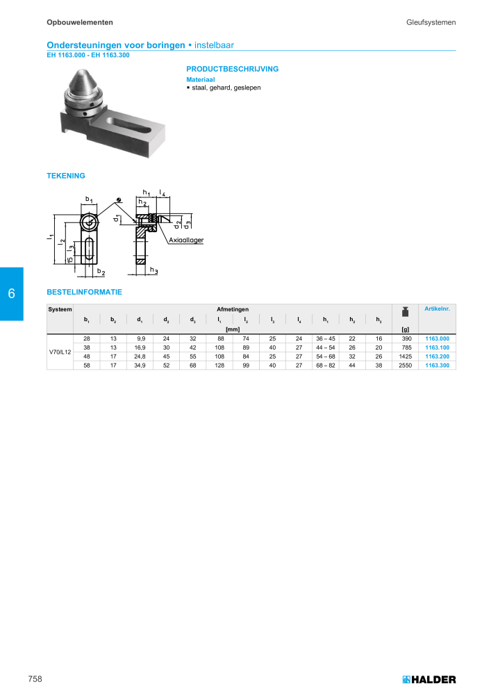 HALDER Hoofdcatalogus Normdelen n.: 21021 - Pagina 758