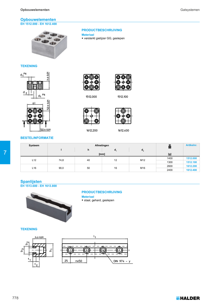 HALDER Hoofdcatalogus Normdelen NR.: 21021 - Pagina 778