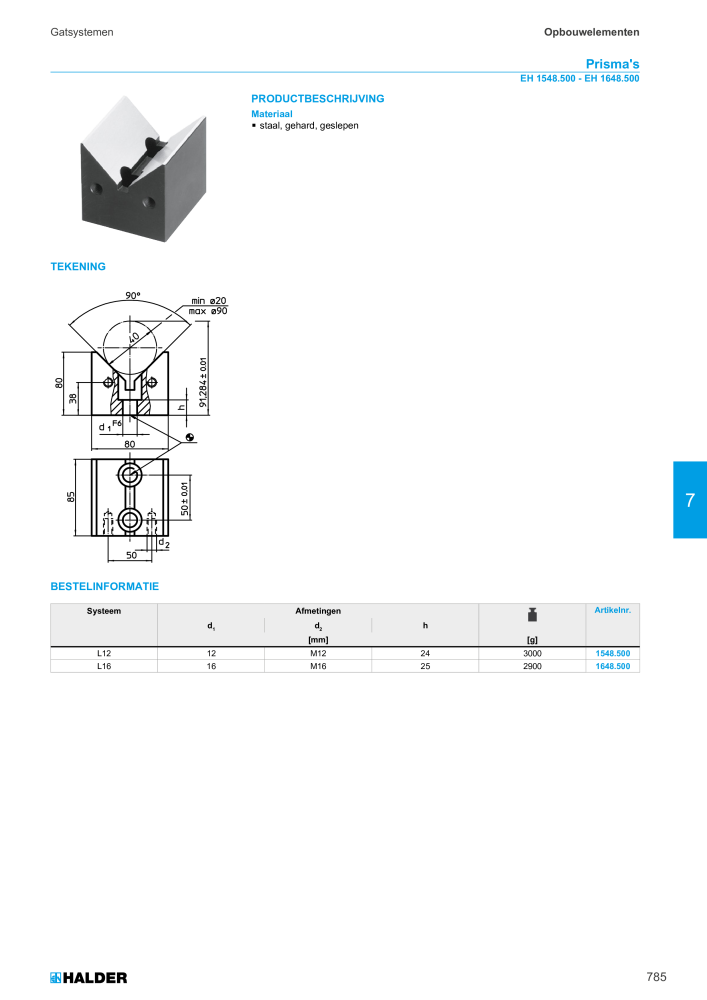 HALDER Hoofdcatalogus Normdelen NR.: 21021 - Pagina 785