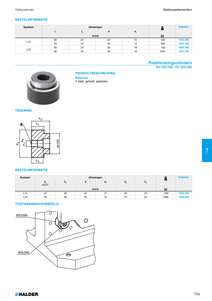 HALDER Hoofdcatalogus Normdelen Nº: 21021 - Página 789