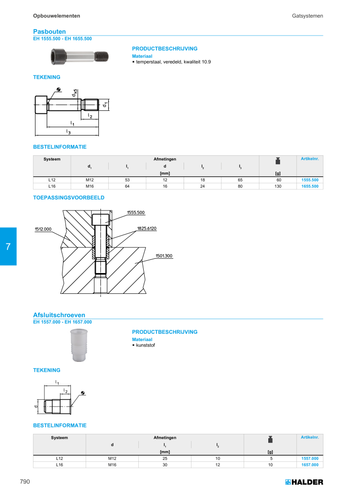 HALDER Hoofdcatalogus Normdelen NR.: 21021 - Pagina 790
