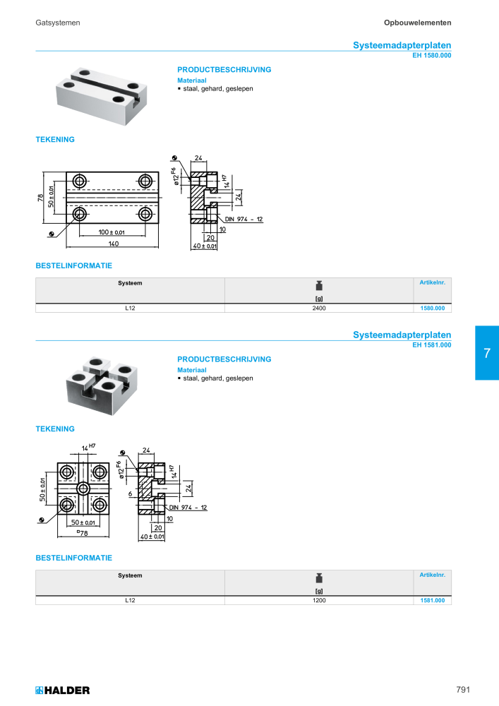 HALDER Hoofdcatalogus Normdelen NR.: 21021 - Pagina 791