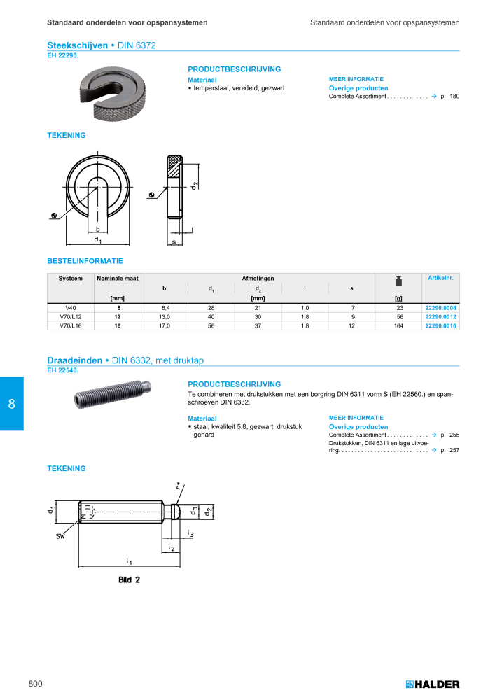 HALDER Hoofdcatalogus Normdelen NR.: 21021 - Pagina 800