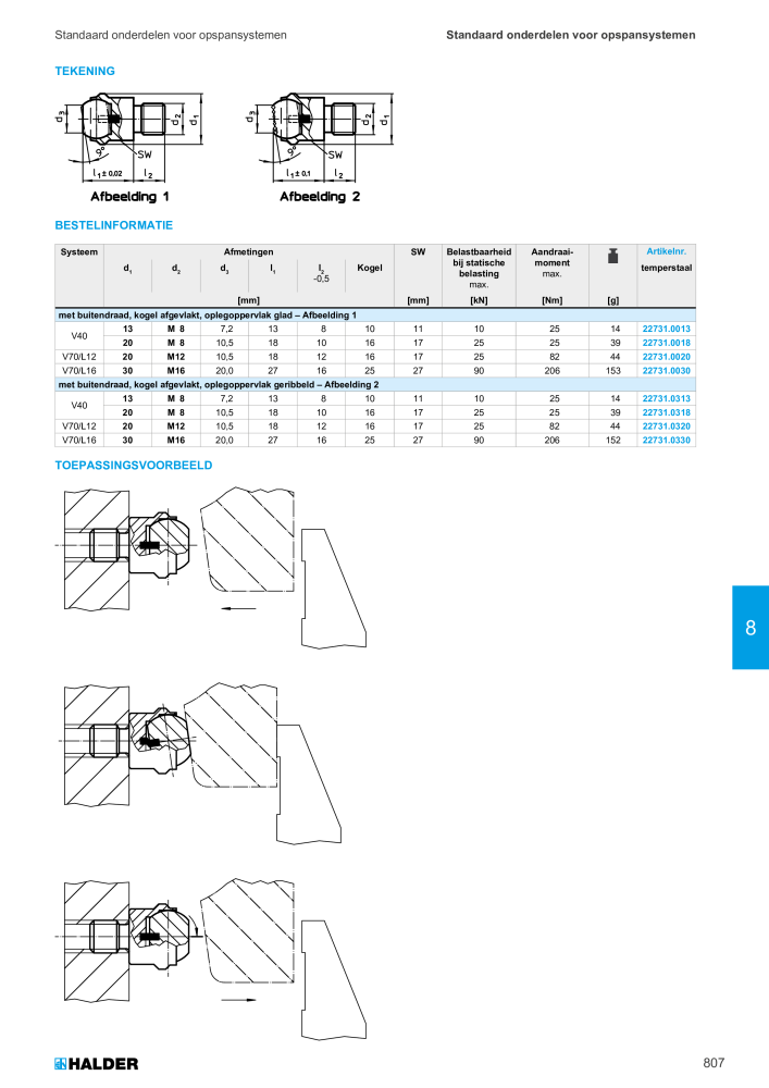 HALDER Hoofdcatalogus Normdelen NR.: 21021 - Pagina 807