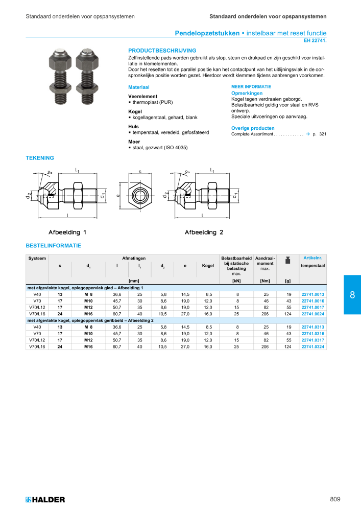 HALDER Hoofdcatalogus Normdelen NR.: 21021 - Strona 809