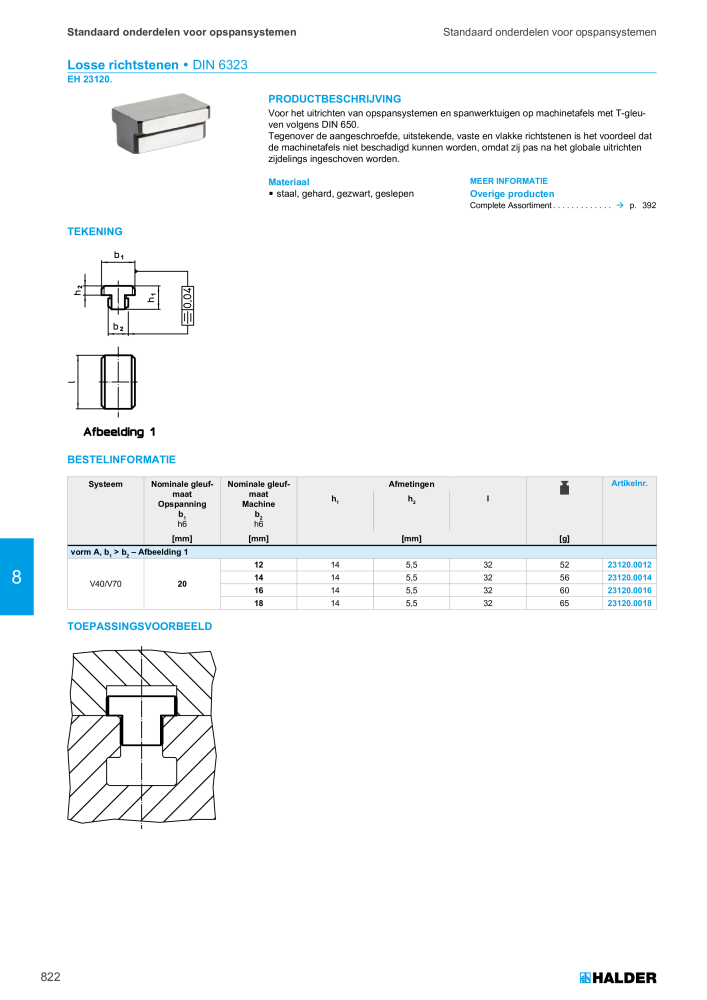 HALDER Hoofdcatalogus Normdelen Nº: 21021 - Página 822