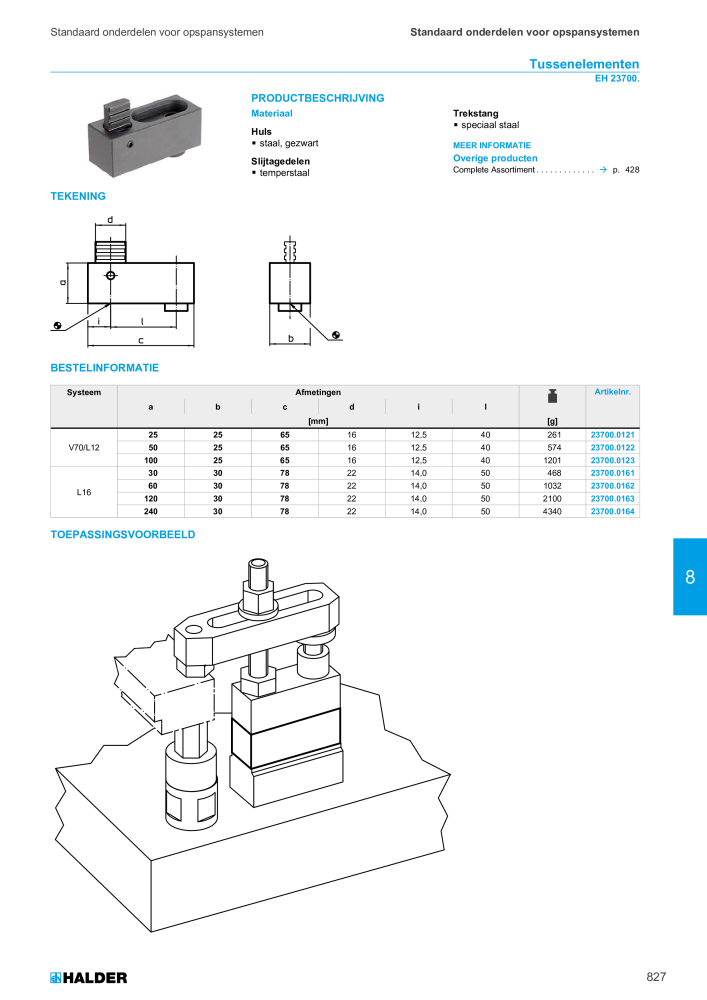 HALDER Hoofdcatalogus Normdelen Nº: 21021 - Página 827