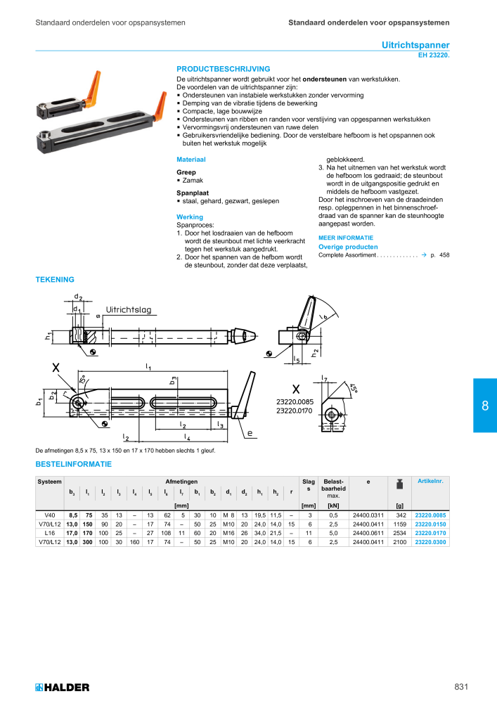 HALDER Hoofdcatalogus Normdelen NO.: 21021 - Page 831