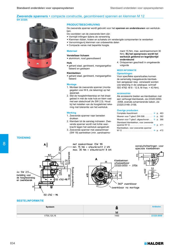 HALDER Hoofdcatalogus Normdelen Nº: 21021 - Página 834