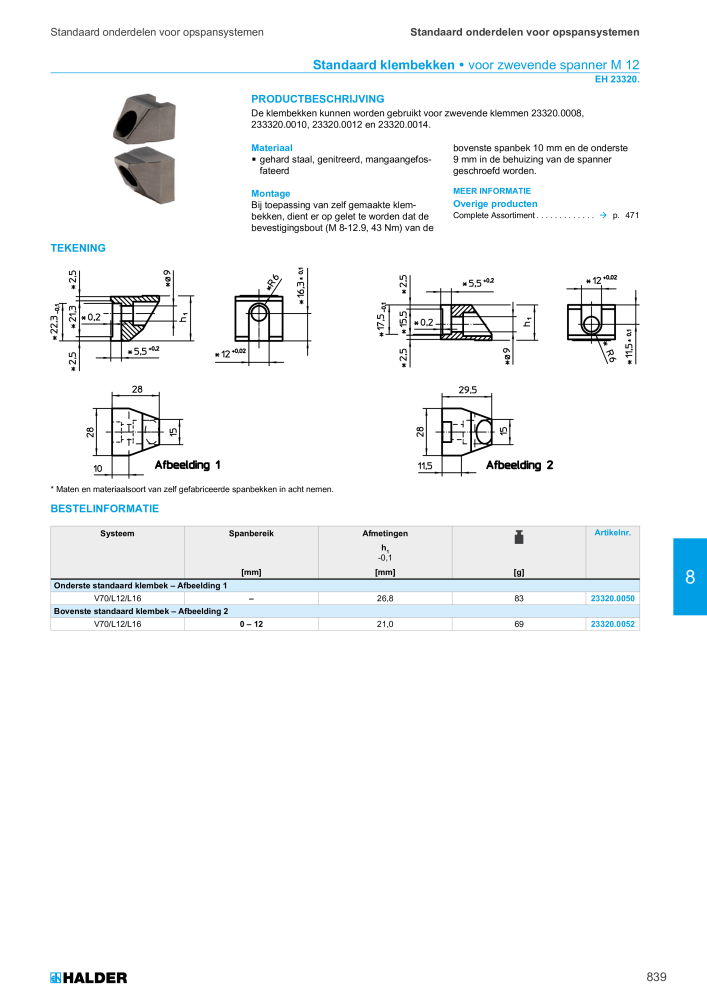 HALDER Hoofdcatalogus Normdelen NR.: 21021 - Pagina 839