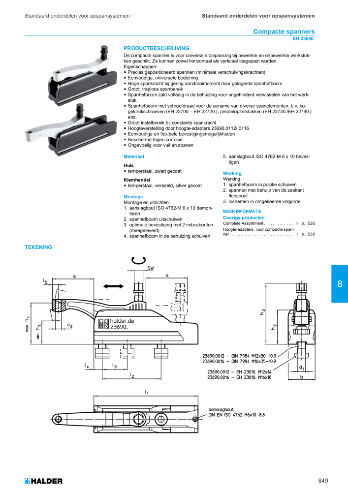 HALDER Hoofdcatalogus Normdelen Nº: 21021 - Página 849