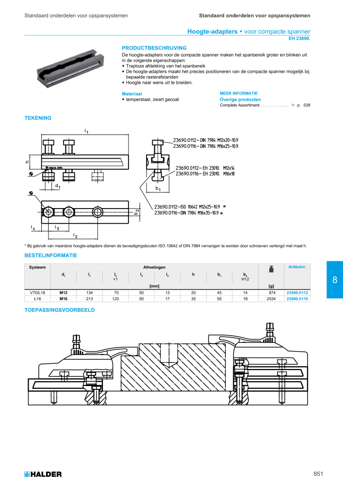HALDER Hoofdcatalogus Normdelen Nº: 21021 - Página 851