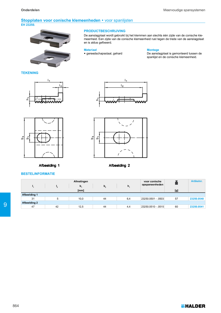 HALDER Hoofdcatalogus Normdelen NR.: 21021 - Pagina 864