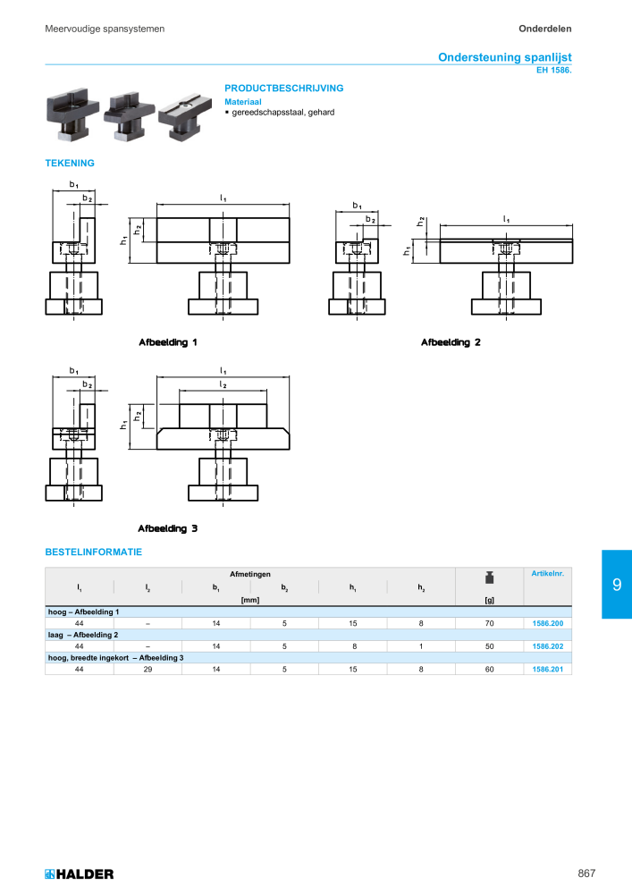HALDER Hoofdcatalogus Normdelen NR.: 21021 - Pagina 867