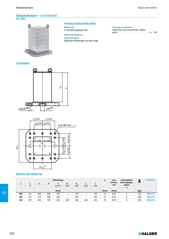 HALDER Hoofdcatalogus Normdelen NR.: 21021 - Seite 898