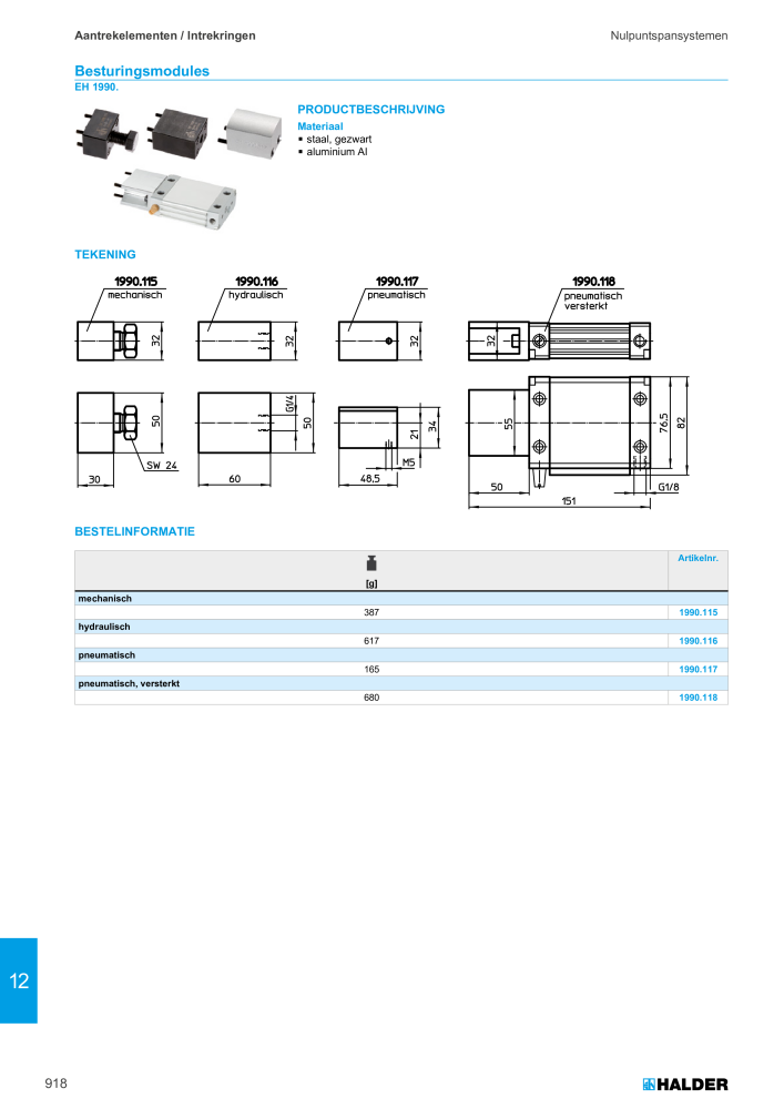 HALDER Hoofdcatalogus Normdelen Nº: 21021 - Página 918