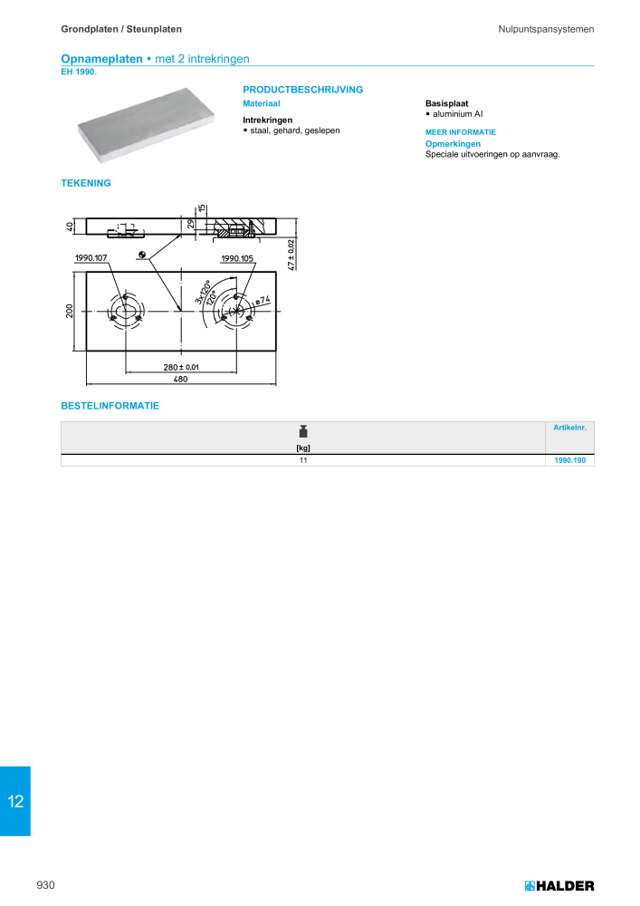HALDER Hoofdcatalogus Normdelen NR.: 21021 - Pagina 930