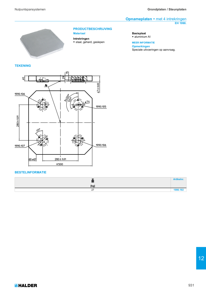 HALDER Hoofdcatalogus Normdelen NR.: 21021 - Pagina 931