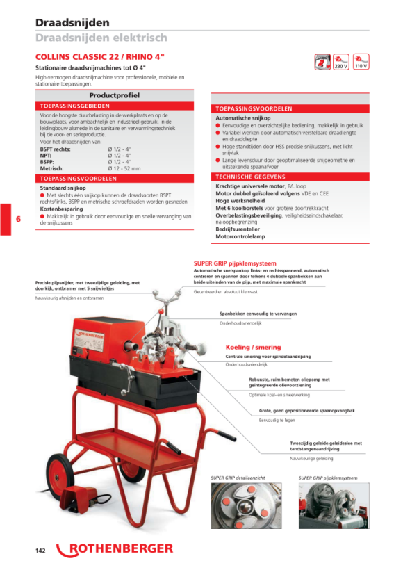 Rothenberger Draadsnijkussens, RVS, BSPT R, 2-3 56006