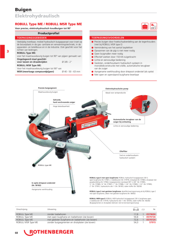 Rothenberger Buigsegment, ROBULL, standaard, 3/8, 90° 57985