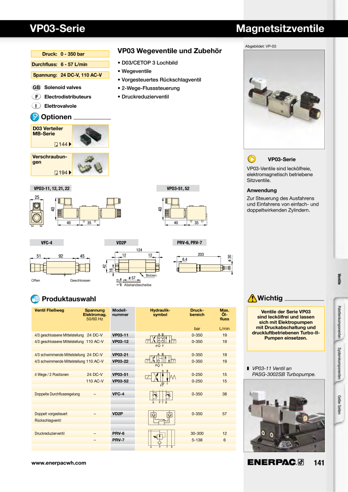 ENERPAC - Hydraulische Spanntechnik NR.: 21038 - Seite 141