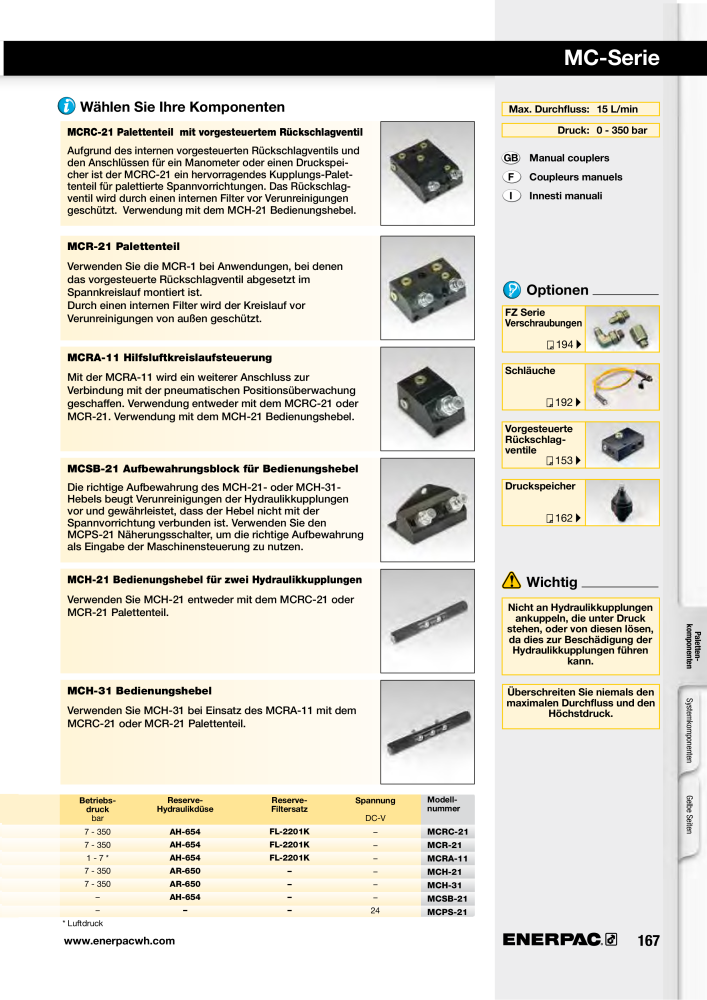 ENERPAC - Hydraulische Spanntechnik NR.: 21038 - Seite 167