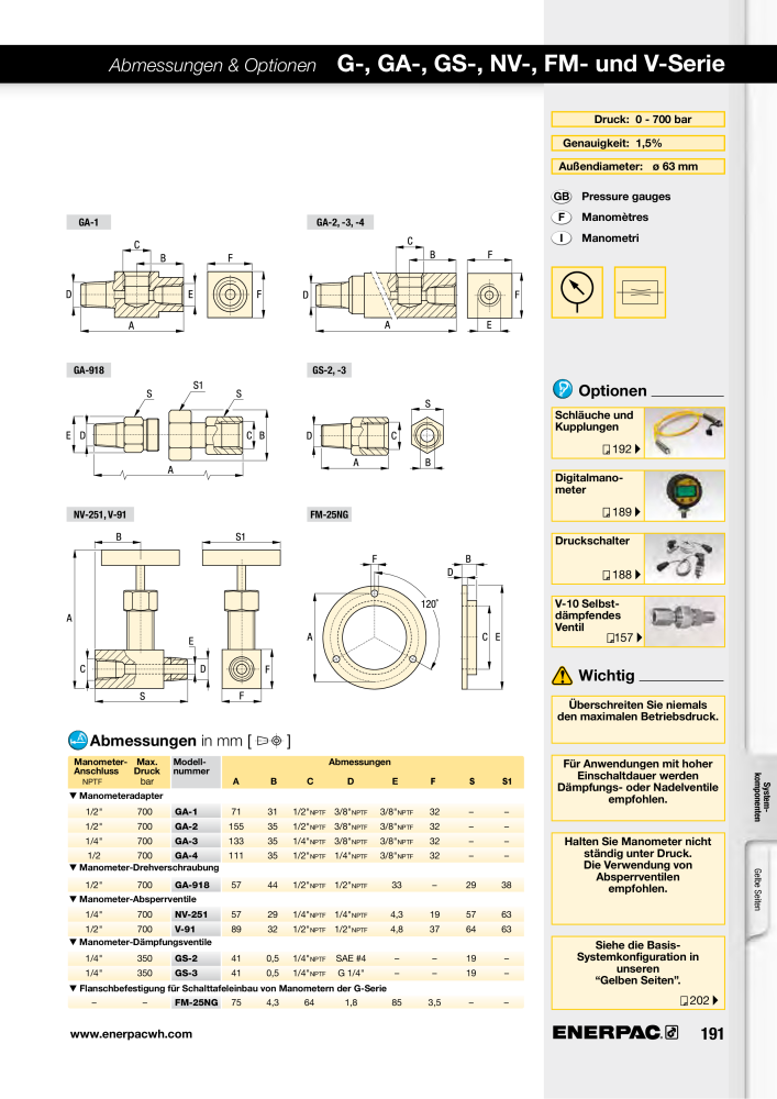 ENERPAC - Hydraulische Spanntechnik NO.: 21038 - Page 191