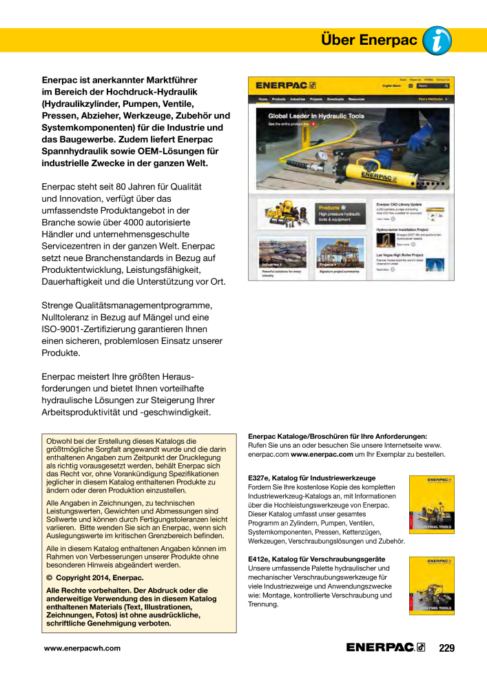 ENERPAC - Hydraulische Spanntechnik NR.: 21038 - Pagina 229