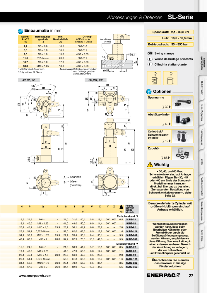 ENERPAC - Hydraulische Spanntechnik n.: 21038 - Pagina 27