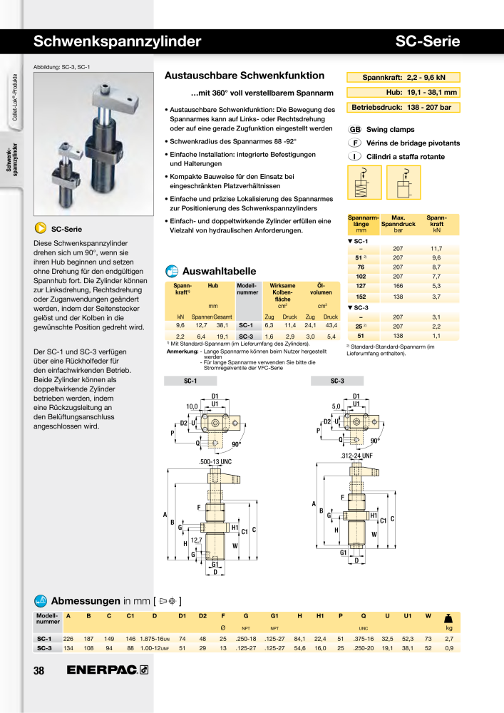 ENERPAC - Hydraulische Spanntechnik NO.: 21038 - Page 38