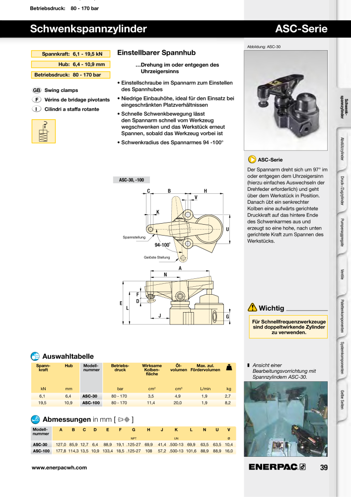 ENERPAC - Hydraulische Spanntechnik NR.: 21038 - Seite 39