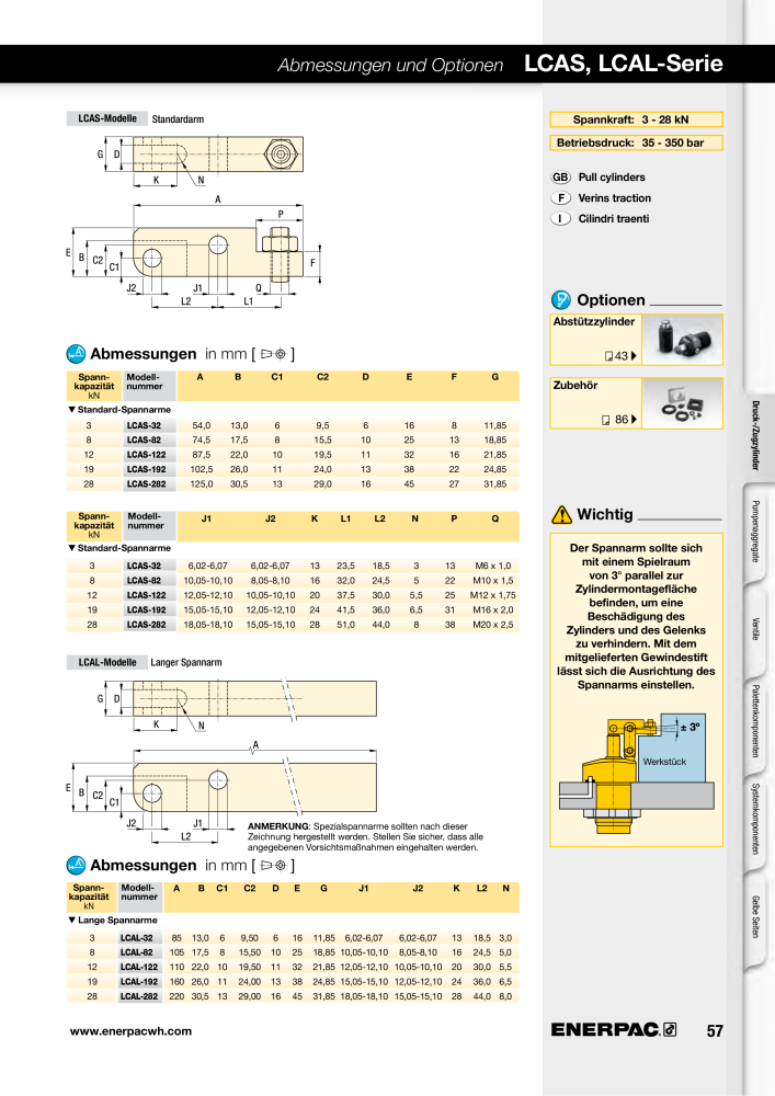 ENERPAC - Hydraulische Spanntechnik NO.: 21038 - Page 57