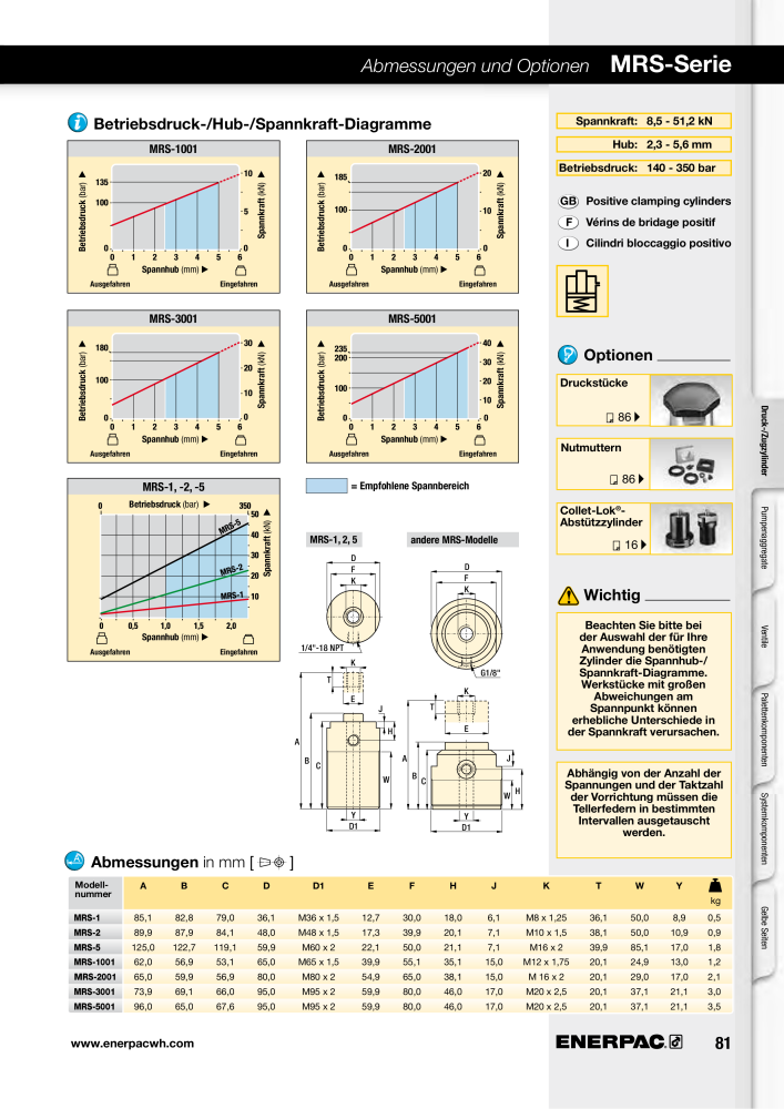 ENERPAC - Hydraulische Spanntechnik NR.: 21038 - Pagina 81