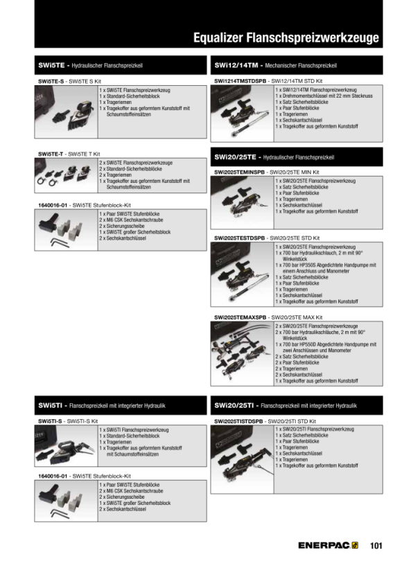 Enerpac  SWi5TE Stufenblock-Kit 1640016-01