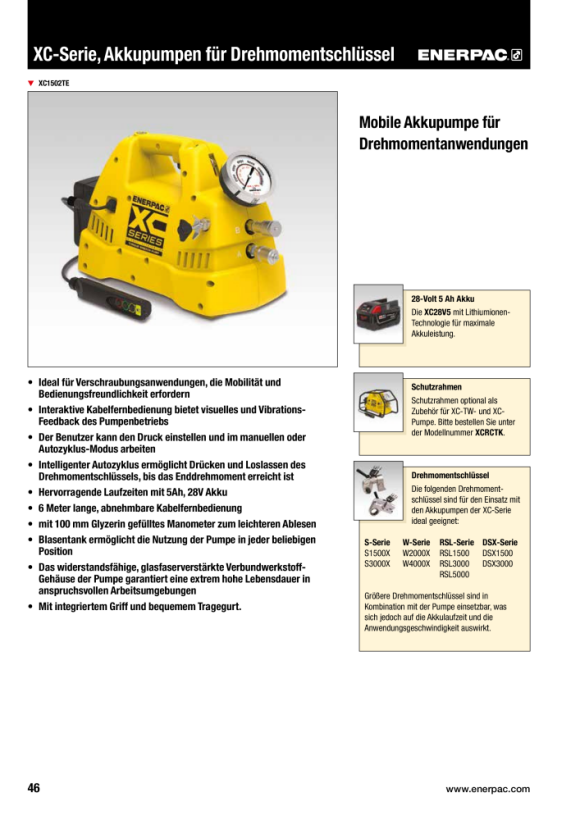 Enerpac DSX1500 SQ. DR DREHMOMENTSCHLÜSSEL 3/4” - MAX. 1411 FT.LBS / 1913 NM