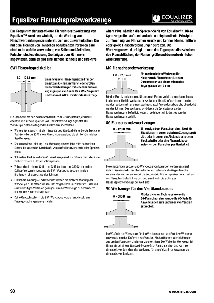 ENERPAC - Verschraubungsgeräte NR.: 21039 - Seite 100