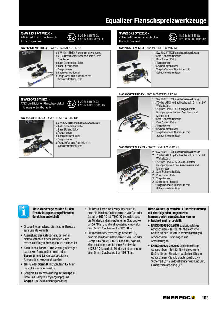 ENERPAC - Verschraubungsgeräte Nb. : 21039 - Page 105