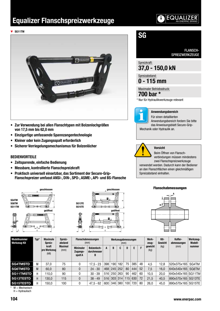 ENERPAC - Verschraubungsgeräte NR.: 21039 - Seite 106